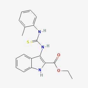 ethyl 3-(3-(o-tolyl)thioureido)-1H-indole-2-carboxylate