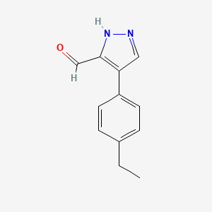 molecular formula C12H12N2O B2619844 4-(4-ethylphenyl)-1H-pyrazole-3-carbaldehyde CAS No. 1005700-74-2