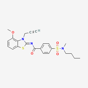 (Z)-4-(N-butyl-N-methylsulfamoyl)-N-(4-methoxy-3-(prop-2-yn-1-yl)benzo[d]thiazol-2(3H)-ylidene)benzamide