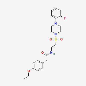 2-(4-ethoxyphenyl)-N-(2-((4-(2-fluorophenyl)piperazin-1-yl)sulfonyl)ethyl)acetamide