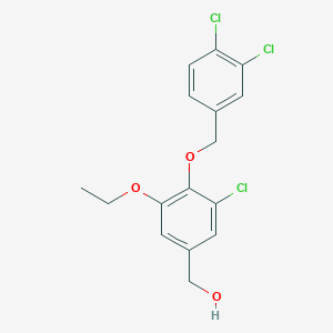 {3-Chloro-4-[(3,4-dichlorobenzyl)oxy]-5-ethoxyphenyl}methanol