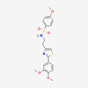 N-(2-(2-(3,4-dimethoxyphenyl)thiazol-4-yl)ethyl)-4-methoxybenzenesulfonamide
