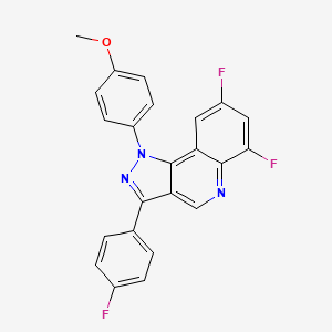 molecular formula C23H14F3N3O B2619860 6,8-difluoro-3-(4-fluorophenyl)-1-(4-methoxyphenyl)-1H-pyrazolo[4,3-c]quinoline CAS No. 901022-03-5
