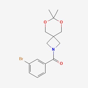 (3-Bromophenyl)(7,7-dimethyl-6,8-dioxa-2-azaspiro[3.5]nonan-2-yl)methanone