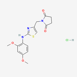 1-((2-((2,4-Dimethoxyphenyl)amino)thiazol-4-yl)methyl)pyrrolidine-2,5-dione hydrochloride