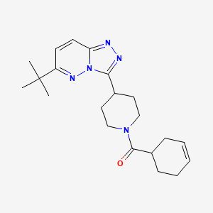 4-{6-Tert-butyl-[1,2,4]triazolo[4,3-b]pyridazin-3-yl}-1-(cyclohex-3-ene-1-carbonyl)piperidine