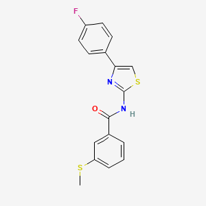 N-(4-(4-fluorophenyl)thiazol-2-yl)-3-(methylthio)benzamide