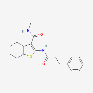 N-methyl-2-(3-phenylpropanamido)-4,5,6,7-tetrahydrobenzo[b]thiophene-3-carboxamide