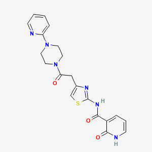 2-oxo-N-(4-(2-oxo-2-(4-(pyridin-2-yl)piperazin-1-yl)ethyl)thiazol-2-yl)-1,2-dihydropyridine-3-carboxamide