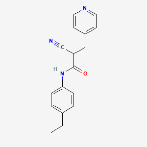 2-cyano-N-(4-ethylphenyl)-3-pyridin-4-ylpropanamide