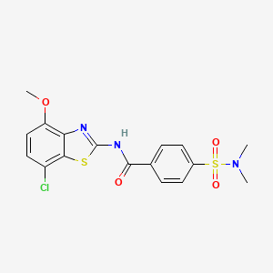 N-(7-chloro-4-methoxybenzo[d]thiazol-2-yl)-4-(N,N-dimethylsulfamoyl)benzamide
