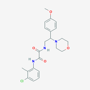 molecular formula C22H26ClN3O4 B2619894 N1-(3-chloro-2-methylphenyl)-N2-(2-(4-methoxyphenyl)-2-morpholinoethyl)oxalamide CAS No. 941871-62-1