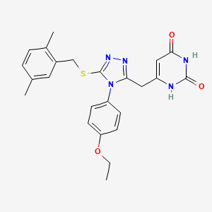 6-((5-((2,5-dimethylbenzyl)thio)-4-(4-ethoxyphenyl)-4H-1,2,4-triazol-3-yl)methyl)pyrimidine-2,4(1H,3H)-dione