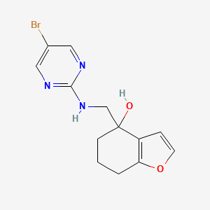 4-[[(5-Bromopyrimidin-2-yl)amino]methyl]-6,7-dihydro-5H-1-benzofuran-4-ol