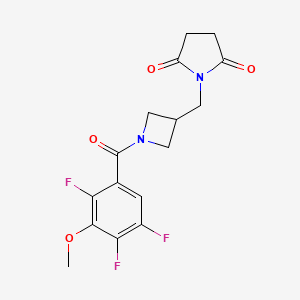1-{[1-(2,4,5-Trifluoro-3-methoxybenzoyl)azetidin-3-yl]methyl}pyrrolidine-2,5-dione