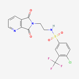 4-chloro-N-(2-(5,7-dioxo-5H-pyrrolo[3,4-b]pyridin-6(7H)-yl)ethyl)-3-(trifluoromethyl)benzenesulfonamide