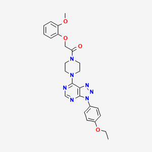 1-(4-(3-(4-ethoxyphenyl)-3H-[1,2,3]triazolo[4,5-d]pyrimidin-7-yl)piperazin-1-yl)-2-(2-methoxyphenoxy)ethanone