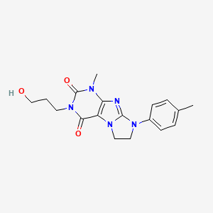 2-(3-Hydroxypropyl)-4-methyl-6-(4-methylphenyl)-7,8-dihydropurino[7,8-a]imidazole-1,3-dione