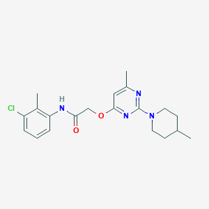 N-(3-chloro-2-methylphenyl)-2-{[6-methyl-2-(4-methylpiperidin-1-yl)pyrimidin-4-yl]oxy}acetamide