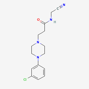 molecular formula C15H19ClN4O B2619914 3-[4-(3-Chlorophenyl)piperazin-1-yl]-N-(cyanomethyl)propanamide CAS No. 2224542-60-1