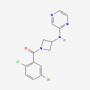 (5-Bromo-2-chlorophenyl)(3-(pyrazin-2-ylamino)azetidin-1-yl)methanone