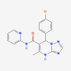 7-(4-bromophenyl)-5-methyl-N-pyridin-2-yl-4,7-dihydro[1,2,4]triazolo[1,5-a]pyrimidine-6-carboxamide