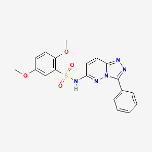 molecular formula C19H17N5O4S B2619929 2,5-dimethoxy-N-(3-phenyl-[1,2,4]triazolo[4,3-b]pyridazin-6-yl)benzenesulfonamide CAS No. 1286705-78-9