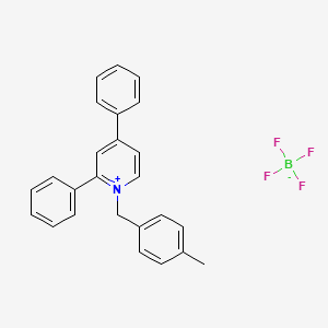 molecular formula C25H22BF4N B2619931 1-[(4-Methylphenyl)methyl]-2,4-diphenylpyridin-1-ium; tetrafluoroboranuide CAS No. 80560-87-8