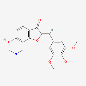 molecular formula C22H25NO6 B2619939 (Z)-7-((dimethylamino)methyl)-6-hydroxy-4-methyl-2-(3,4,5-trimethoxybenzylidene)benzofuran-3(2H)-one CAS No. 904511-28-0