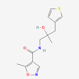 N-[2-hydroxy-2-methyl-3-(thiophen-3-yl)propyl]-5-methyl-1,2-oxazole-4-carboxamide