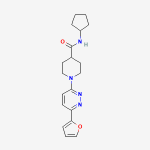molecular formula C19H24N4O2 B2619974 N-cyclopentyl-1-(6-(furan-2-yl)pyridazin-3-yl)piperidine-4-carboxamide CAS No. 1203332-98-2