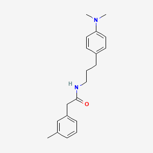 molecular formula C20H26N2O B2619977 N-(3-(4-(dimethylamino)phenyl)propyl)-2-(m-tolyl)acetamide CAS No. 953151-55-8