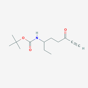 molecular formula C13H21NO3 B2619979 tert-butyl N-(6-oxooct-7-yn-3-yl)carbamate CAS No. 2029198-53-4