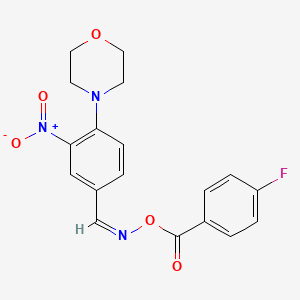 N-[(4-fluorobenzoyl)oxy]-N-[(Z)-(4-morpholino-3-nitrophenyl)methylidene]amine