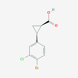 (1R,2R)-2-(4-Bromo-3-chlorophenyl)cyclopropane-1-carboxylic acid