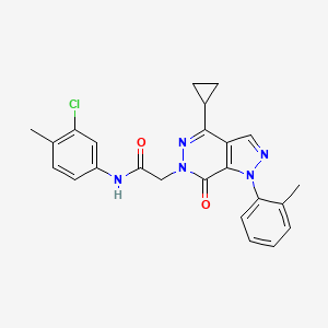 molecular formula C24H22ClN5O2 B2619991 N-(3-chloro-4-methylphenyl)-2-(4-cyclopropyl-7-oxo-1-(o-tolyl)-1H-pyrazolo[3,4-d]pyridazin-6(7H)-yl)acetamide CAS No. 1105239-29-9