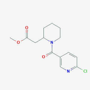 Methyl 2-[1-(6-chloropyridine-3-carbonyl)piperidin-2-yl]acetate