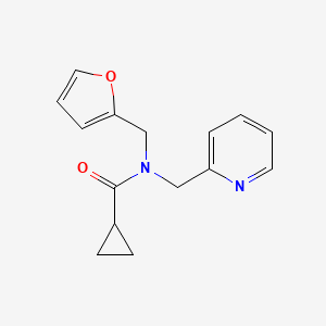 N-(furan-2-ylmethyl)-N-(pyridin-2-ylmethyl)cyclopropanecarboxamide