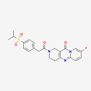 8-fluoro-2-(2-(4-(isopropylsulfonyl)phenyl)acetyl)-3,4-dihydro-1H-dipyrido[1,2-a:4',3'-d]pyrimidin-11(2H)-one