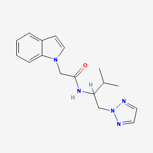 molecular formula C17H21N5O B2620016 2-(1H-indol-1-yl)-N-(3-methyl-1-(2H-1,2,3-triazol-2-yl)butan-2-yl)acetamide CAS No. 2309556-88-3