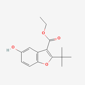 molecular formula C15H18O4 B2620020 Ethyl 2-tert-butyl-5-hydroxy-1-benzofuran-3-carboxylate CAS No. 384359-45-9