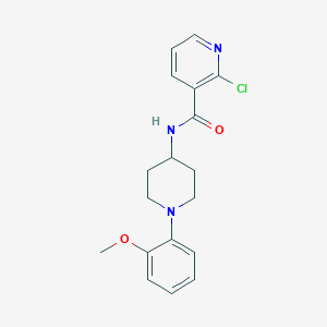molecular formula C18H20ClN3O2 B2620027 2-Chloro-N-[1-(2-methoxyphenyl)piperidin-4-yl]pyridine-3-carboxamide CAS No. 2224550-35-8