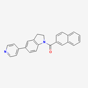 molecular formula C24H18N2O B2620028 Naphthalen-2-yl(5-(pyridin-4-yl)indolin-1-yl)methanone CAS No. 2034276-45-2