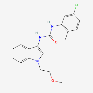 molecular formula C19H20ClN3O2 B2620039 1-(5-chloro-2-methylphenyl)-3-(1-(2-methoxyethyl)-1H-indol-3-yl)urea CAS No. 941902-73-4