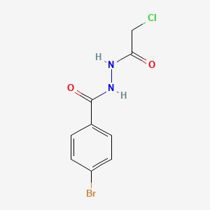 molecular formula C9H8BrClN2O2 B2620049 4-Bromo-N'-(chloroacetyl)benzohydrazide CAS No. 199938-23-3