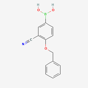 molecular formula C14H12BNO3 B2620074 (4-Benzyloxy-3-cyanophenyl)boronic acid CAS No. 876918-68-2