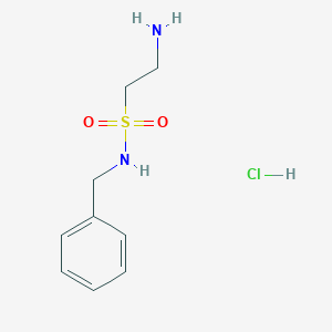 molecular formula C9H15ClN2O2S B2620075 2-amino-N-benzylethanesulfonamide hydrochloride CAS No. 63638-53-9