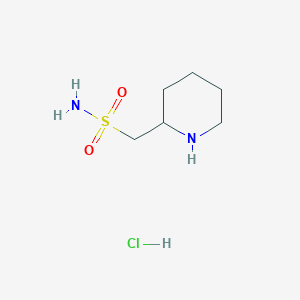 molecular formula C6H15ClN2O2S B2620079 (Piperidin-2-yl)methanesulfonamide hydrochloride CAS No. 2059932-99-7