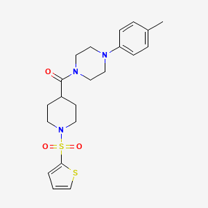 (1-(Thiophen-2-ylsulfonyl)piperidin-4-yl)(4-(p-tolyl)piperazin-1-yl)methanone