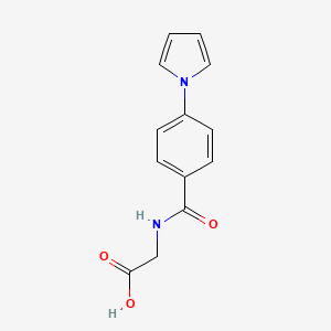 molecular formula C13H12N2O3 B2620083 2-[(4-pyrrol-1-ylbenzoyl)amino]acetic Acid CAS No. 852940-44-4